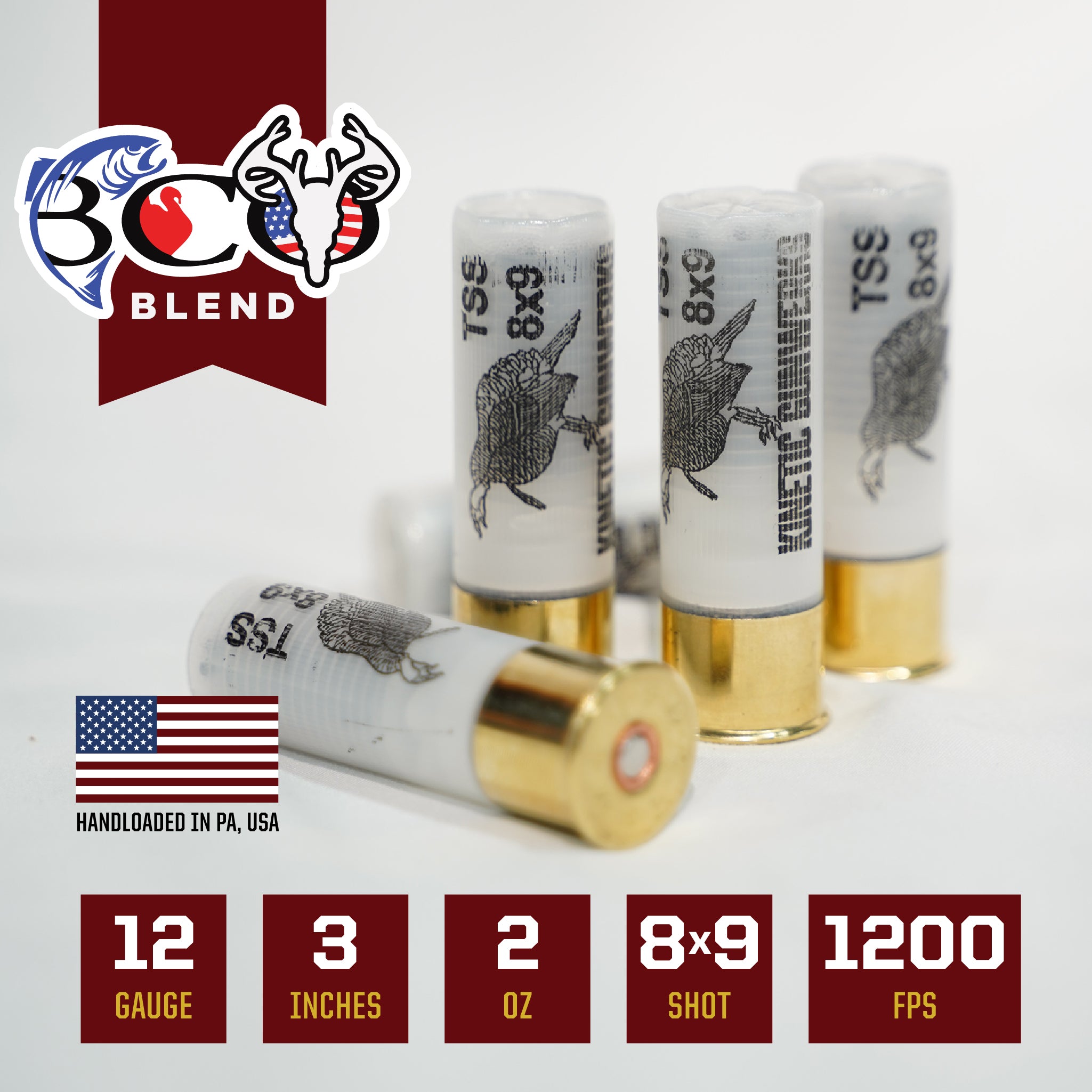 12ga BCO Blend TSS 8x9 Shotgun Shells (Box of 5) – Kinetic Gunworks