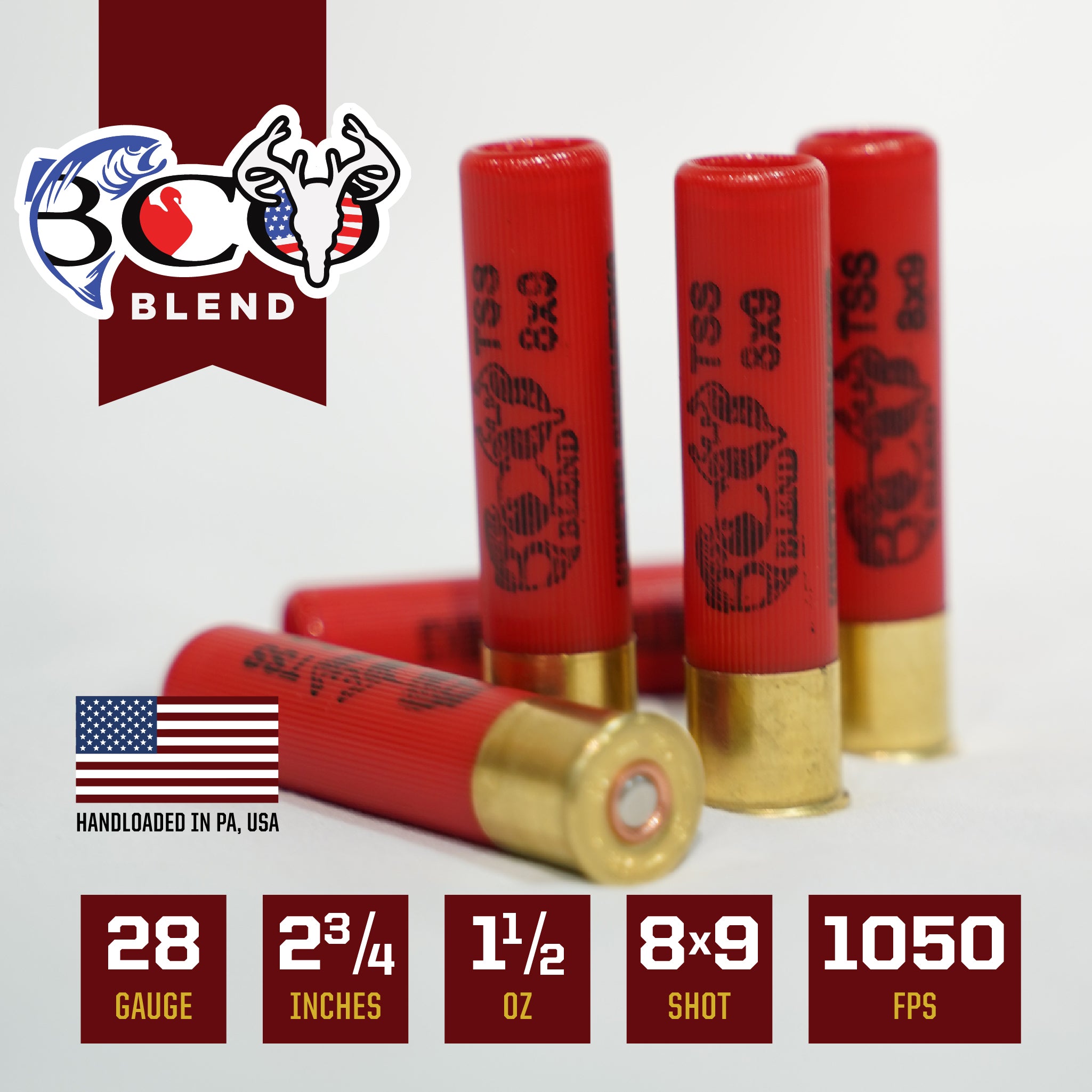 28ga BCO Blend TSS 8x9 Shotgun Shells (Box of 5) – Kinetic Gunworks